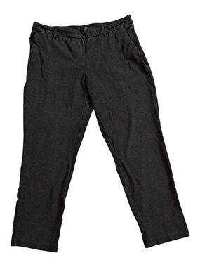 Dalia Charcoal Black Textured Pull-on Pointe Dress Pant